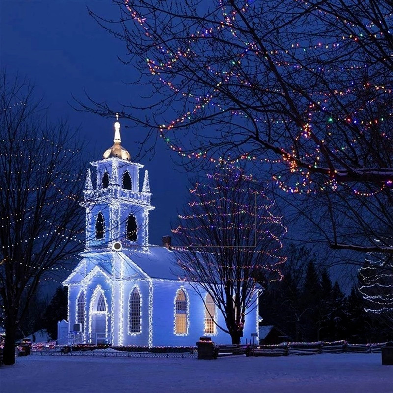 Solar String Fairy Lights 10m 100LED / 5M 50 LED veekindel Outdoor Garland päikeseenergia lamp Jõulud aeda . Dekoratsioon