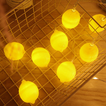 Νέο LED Lemon Lights Διακοσμητικό γιορτινό πάρτι String Light Dector Διακόσμηση εξωτερικού χώρου Χριστουγεννιάτικα Lemon Lights Δώρο Νεράιδα Φωτάκια