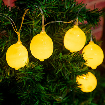 Νέο LED Lemon Lights Διακοσμητικό γιορτινό πάρτι String Light Dector Διακόσμηση εξωτερικού χώρου Χριστουγεννιάτικα Lemon Lights Δώρο Νεράιδα Φωτάκια
