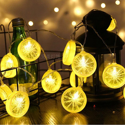 Νέο LED Lemon Lights Διακοσμητικό γιορτινό πάρτι String Light Dector Διακόσμηση εξωτερικού χώρου Χριστουγεννιάτικα Lemon Lights Δώρο Νεράιδα Φωτάκια