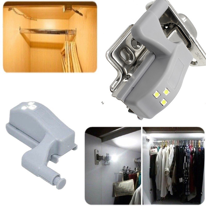 10 kom Led osvjetljenje ormarića sa senzorom pokreta 0,3 W ormarić ormar vrata unutarnje šarke noćna svjetiljka za kuhinju spavaću sobu s baterijom