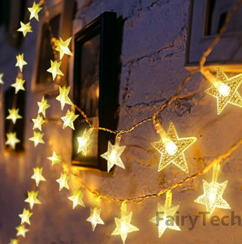 10/20 LED Star Light String Γιρλάντες με τροφοδοσία USB Χριστουγεννιάτικο Φωτιστικό Γιορτινό πάρτι Γάμου Διακοσμητικά Φωτάκια Νεράιδας Navidad