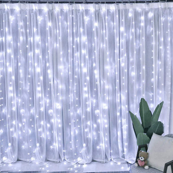 Φωτιστικό USB Festoon String Light Fairy Garland Κουρτίνα Χριστουγεννιάτικο Φωτιστικό Χριστουγεννιάτικο ντεκόρ για το σπίτι εορταστικό διακοσμητικό πρωτοχρονιάτικο φωτιστικό