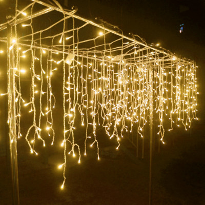 Χριστουγεννιάτικη κουρτίνα LED Icicle Light String Drooping AC 220V Κήπος Αυλή Κατάστημα Κουρτίνα εξωτερικού χώρου Διακοσμητικό Διακοσμητικό Navidad