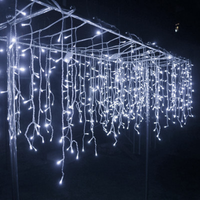 Χριστουγεννιάτικη κουρτίνα LED Icicle Light String Drooping AC 220V Κήπος Αυλή Κατάστημα Κουρτίνα εξωτερικού χώρου Διακοσμητικό Διακοσμητικό Navidad