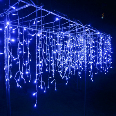 Χριστουγεννιάτικη κουρτίνα LED Icicle Light String Drooping AC 220V Κήπος Αυλή Κατάστημα Κουρτίνα εξωτερικού χώρου Διακοσμητικό Διακοσμητικό Navidad