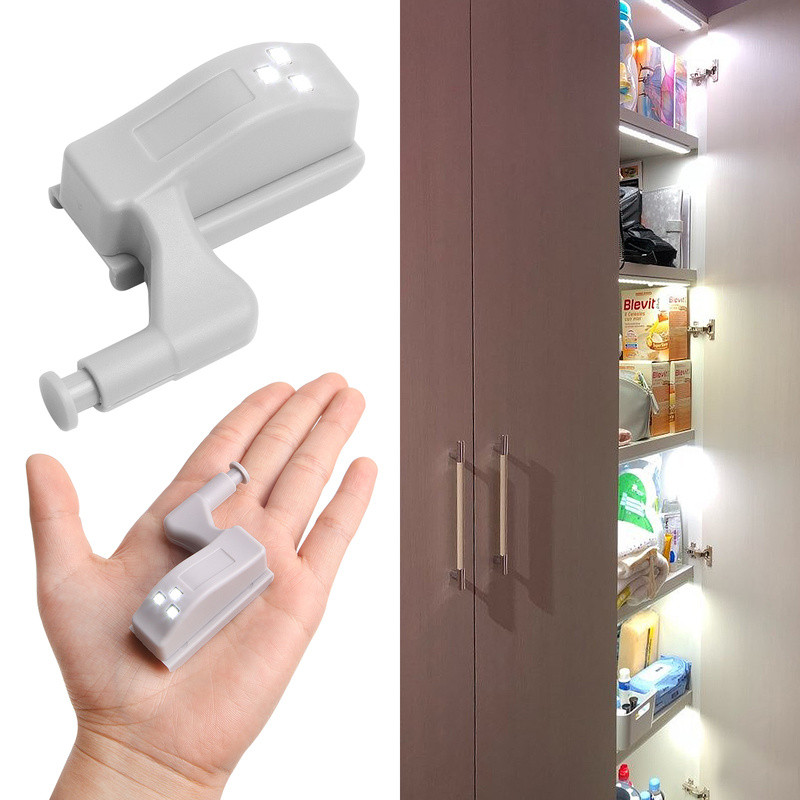 10 vnt LED spintelės šviesa Smart Touch indukcinė vidinė vyrių lempos jutiklio šviesa miegamojo spinta virtuvės spinta naktiniai žibintai