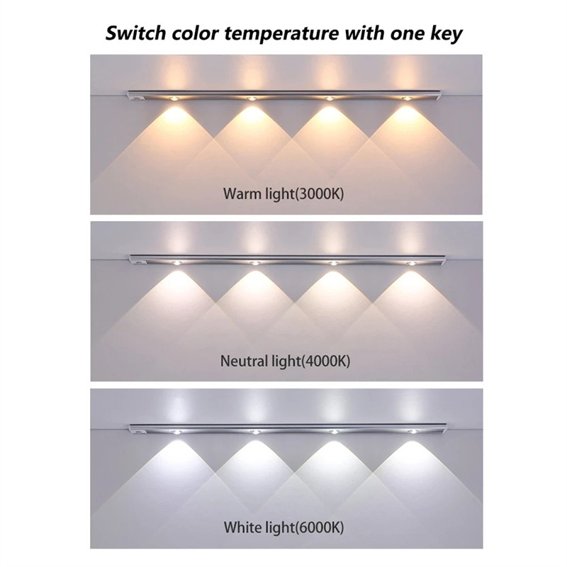 LED punjiva kuhinjska rasvjeta ispod ormarića Svjetla za ormare sa senzorom pokreta s magnetskom zidnom svjetiljkom za stepenice za garderobu spavaće sobe