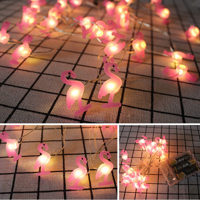 Φωτιστικό LED String LED με μπαταρία 2M 20LED Fairy Pineapple Rainbow Flamingo Unicorn Star Shape LED Light Garland για διακόσμηση