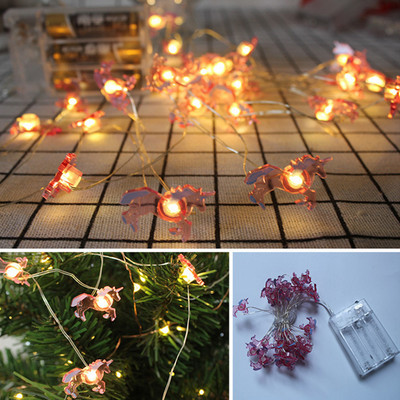 Φωτιστικό LED String LED με μπαταρία 2M 20LED Fairy Pineapple Rainbow Flamingo Unicorn Star Shape LED Light Garland για διακόσμηση