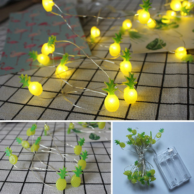 Φωτιστικό LED String LED με μπαταρία 2M 20LED Fairy Pineapple Rainbow Flamingo Unicorn Star Shape LED Light Garland για διακόσμηση