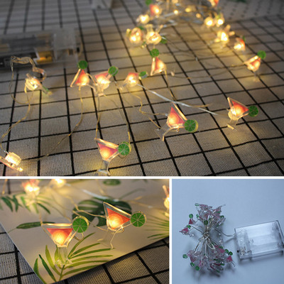 Φωτιστικό LED String LED με μπαταρία 2M 20LED Fairy Pineapple Rainbow Flamingo Unicorn Star Shape LED Light Garland για διακόσμηση