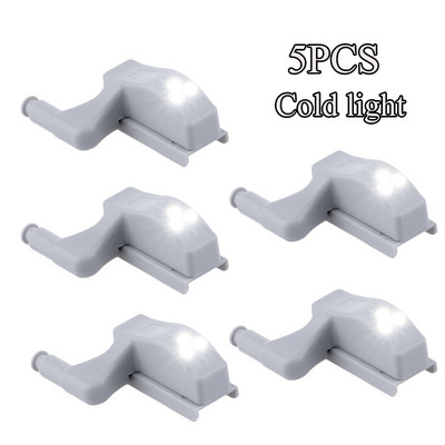 Φωτιστικό ντουλάπι LED επαγωγής 5 τμχ Εσωτερικό μεντεσέ φωτιστικό κάτω από την ντουλάπα Φωτιστικά ντουλάπι για υπνοδωμάτιο ντουλάπα νυχτερινής λάμπας κουζίνας