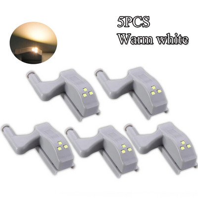 Φωτιστικό ντουλάπι LED επαγωγής 5 τμχ Εσωτερικό μεντεσέ φωτιστικό κάτω από την ντουλάπα Φωτιστικά ντουλάπι για υπνοδωμάτιο ντουλάπα νυχτερινής λάμπας κουζίνας