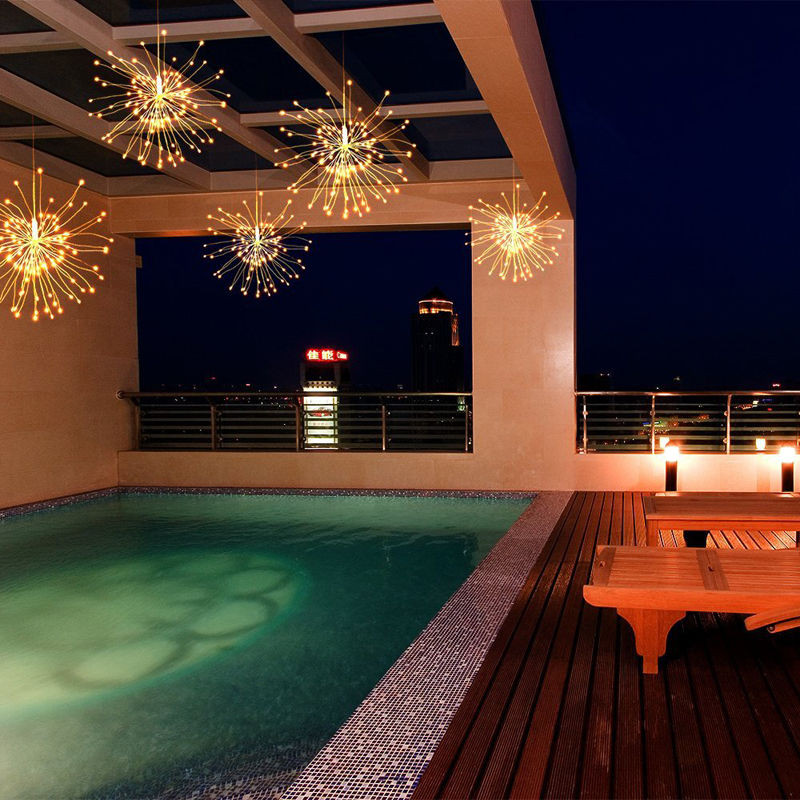 180 LED-uri Artificii șiruri Lumini zâne 8 moduri Lampă cupru argintie Telecomanda șiruri de lumină Decorare pentru petreceri