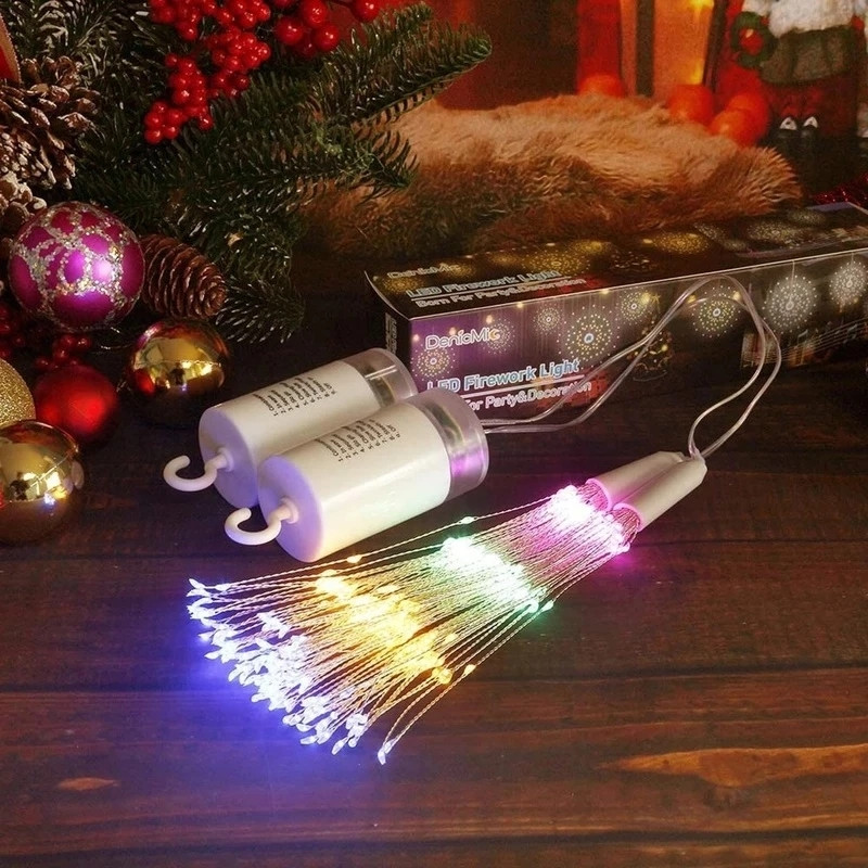 180 LED-uri Artificii șiruri Lumini zâne 8 moduri Lampă cupru argintie Telecomanda șiruri de lumină Decorare pentru petreceri