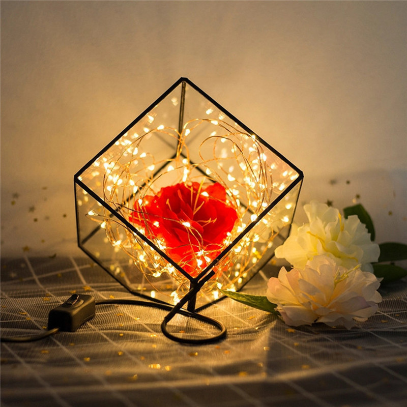 LED šventė su jungikliu USB šviesos styga Kalėdų pasakų girlianda 50 100 šviesos diodų miegamojo svetainės sodo vakarėlio dekoravimas