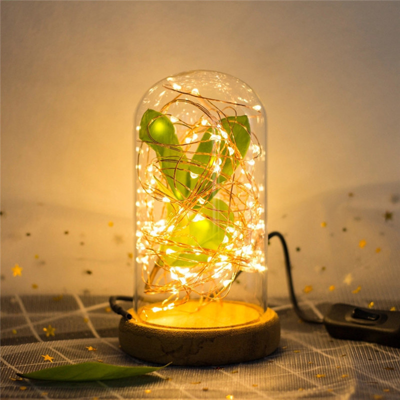 LED šventė su jungikliu USB šviesos styga Kalėdų pasakų girlianda 50 100 šviesos diodų miegamojo svetainės sodo vakarėlio dekoravimas