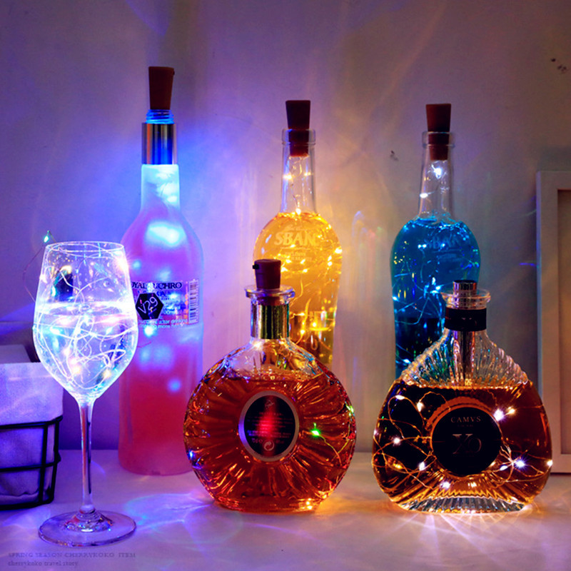 10 komada 1M 2M 3M Vilinska svjetiljka za bocu vina s plutenim LED svjetlima za božićnu zabavu Vjenčani ukrasi Vodootporna lampa