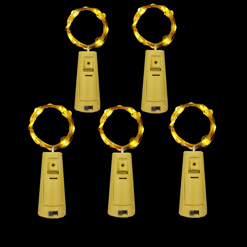 10 komada 1M 2M 3M Vilinska svjetiljka za bocu vina s plutenim LED svjetlima za božićnu zabavu Vjenčani ukrasi Vodootporna lampa