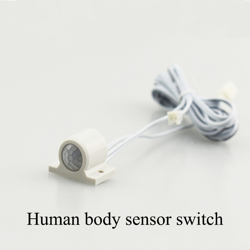 DC12V kézseprő kapcsoló IR mozgásérzékelő intelligens be-/kikapcsoló DIY LED szekrény lámpa/gardrób lámpa DuPont interfész