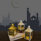 Κομψό τετράγωνο Φωτιστικό Ραμαζάνι Κρεμαστό Φωτιστικό Eid Mubarak Element Eid Φωτιστικό Ραμαζάνι