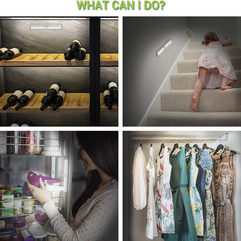 EITI SEKTI po spintele apšvietimas PIR LED judesio jutiklio šviesos spinta Spintos lova lempa LED naktinis apšvietimas spintai laiptų virtuvei