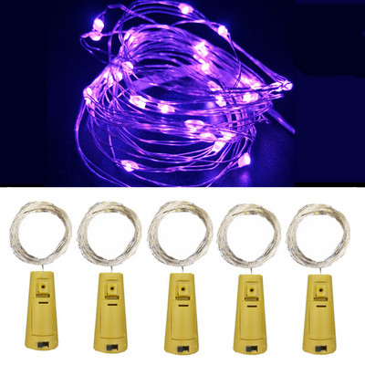 5τμχ Φωτιστικό Μπουκαλιού Κρασιού με Φελλό LED Φωτάκια με κορδόνι Μπαταρία Φωτάκια Νεράιδα Γιρλάντα Χριστουγεννιάτικο Πάρτυ Διακόσμηση Μπαρ Γάμου Navidad