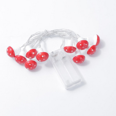 LED grybų fėjos lemputės 2 m 10 šviesos diodų 3 m 20 šviesos diodų Kalėdų girlianda vandeniui atsparios formos vielos stygos lempos baterija USB maitinimo šaltinis