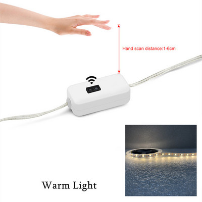 Bandă USB impermeabilă Mătură manuală fluturând ON OFF Senzor Lumină LED Mișcare sub dulap Iluminare LED TV Bucătărie Lămpi 5V