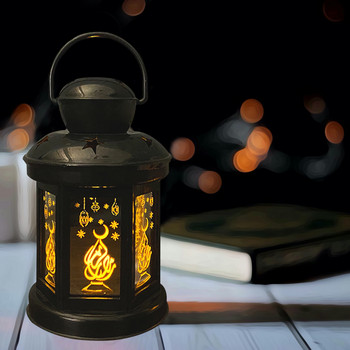 Фенер за декорация на Рамадан LED светлини EID Mubarak Орнаменти Ислям Мюсюлмански парти Консумативи Eid Al Adha Ramadan Kareem Home Decor