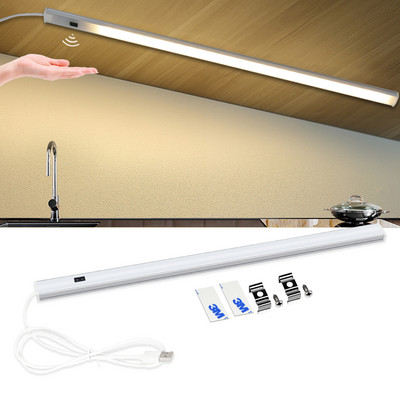 Senzor de măturare manuală fără fir LED Lumină sub dulap Lampă LED de bucătărie Dulap Dormitor Dulap Lumină de noapte 30 40 50 CM