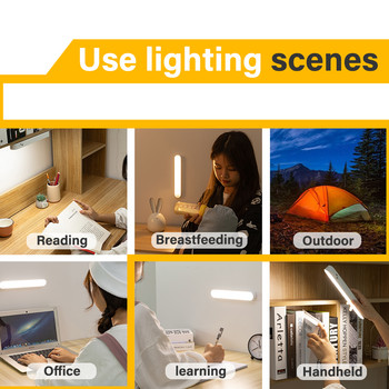 Шкафове Led светлини Настолна лампа Осветление за кухня Магнитна акумулаторна USB Led лампа Декорация на спалня Нощна лампа