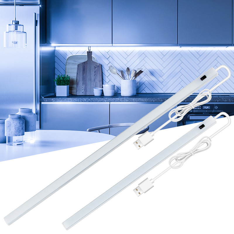 Αισθητήρας κίνησης Led κάτω από το ντουλάπι Φωτιστικό χειρός PIR Λάμπα κουζίνας με δυνατότητα ρύθμισης ρύθμισης USB για ντουλάπα υπνοδωματίου Σκάλες Φωτισμός ντουλάπας