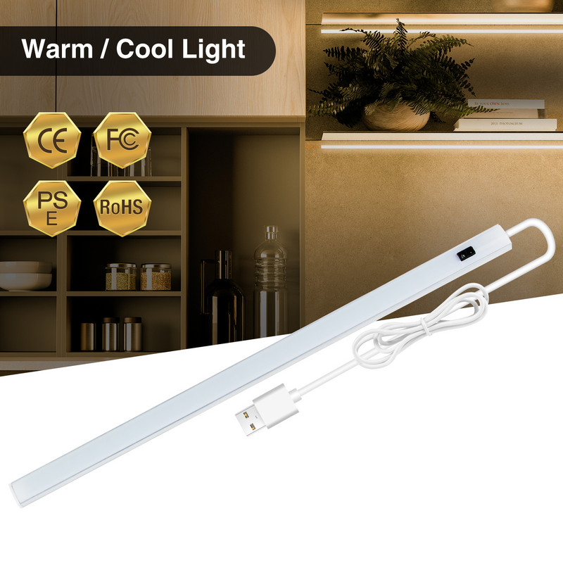 Αισθητήρας κίνησης Led κάτω από το ντουλάπι Φωτιστικό χειρός PIR Λάμπα κουζίνας με δυνατότητα ρύθμισης ρύθμισης USB για ντουλάπα υπνοδωματίου Σκάλες Φωτισμός ντουλάπας