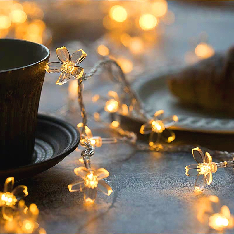 Pasakų stygos lemputės kalėdiniam sodui atostogų kambario dekoravimo lemputės 10/20 LED lemputės, maitinamos baterijomis