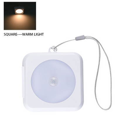 PIR judesio jutiklio LED apšvietimas po spintele su magnetine AAA baterija maitinama automatine išmania naktine lempa, skirta spintelės spintai