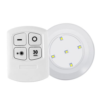 Lampă LED COB pentru dulap Lampă de perete fără fir, reglabilă, Lumini pentru dulap Telecomanda dulap dulap Dormitor Lumină de noapte pentru bucătărie