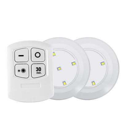 Lampă LED COB pentru dulap Lampă de perete fără fir, reglabilă, Lumini pentru dulap Telecomanda dulap dulap Dormitor Lumină de noapte pentru bucătărie