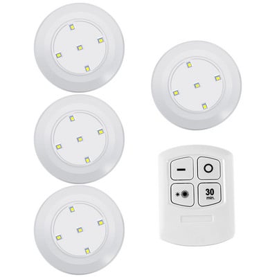 Lampă LED COB pentru dulap Lampă de perete fără fir, reglabilă, Lumini pentru dulap Telecomanda dulap dulap Dormitor Lumină de noapte pentru bucătărie