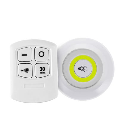 Lampă LED COB pentru dulap Lampă de perete fără fir, reglabilă, Lumini pentru dulap Telecomanda dulap dulap Dormitor Lumină de noapte pentru bucătărie