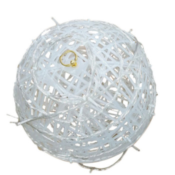 Χριστουγεννιάτικο Dia 20cm 30CM Big Globe Rattan Ball String Light Globe Ball Fairy Garland Light for Tree Holiday Christmas Decoration