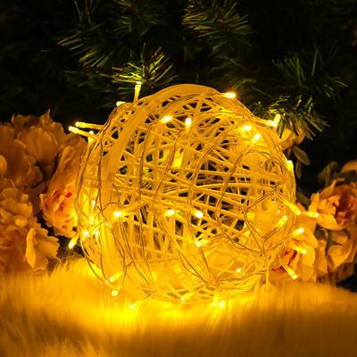 Jõulud Dia 20CM 30CM Suur Maakera Rattan Ball String Light Globe Ball Fairy Garland Light puupühade jõulukaunistuseks