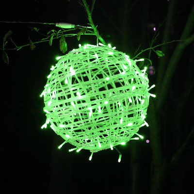 Jõulud Dia 20CM 30CM Suur Maakera Rattan Ball String Light Globe Ball Fairy Garland Light puupühade jõulukaunistuseks