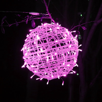 Jõulud Dia 20CM 30CM Suur Maakera Rattan Ball String Light Globe Ball Fairy Garland Light puupühade jõulukaunistuseks