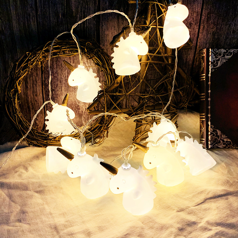 10 LED žica, vilinski vijenac, svjetla, jednorog, baterija, praznična svadba, kućna djevojka, ukras za spavaću sobu