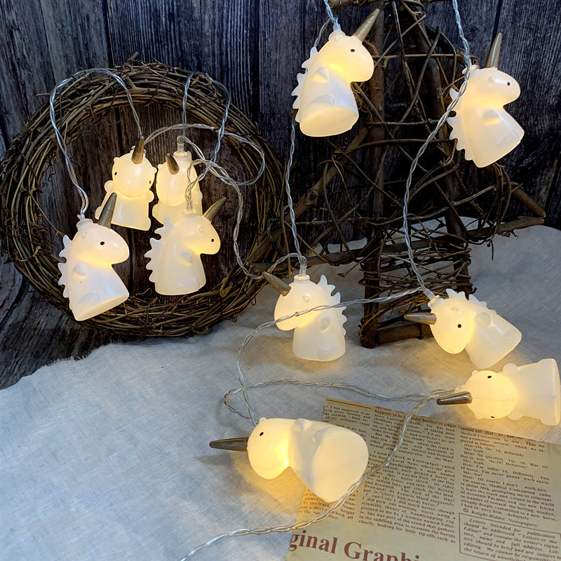 10 LED žica, vilinski vijenac, svjetla, jednorog, baterija, praznična svadba, kućna djevojka, ukras za spavaću sobu