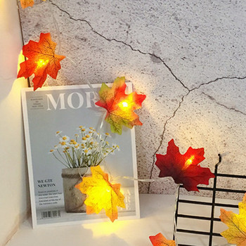 2M 10Lights Maple Leaves Garland Led Fairy Lights for Christmas Decoration Autumn String Lights Празничен DIY Хелоуин декор