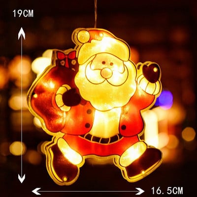 Božićna svjetla Prozor Viseća vakuumska lampa Novogodišnji vijenac za dom Vijenčani izlog Prozor Božićni ukrasi 2023.