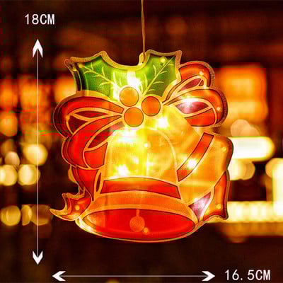 Božićna svjetla Prozor Viseća vakuumska lampa Novogodišnji vijenac za dom Vijenčani izlog Prozor Božićni ukrasi 2023.